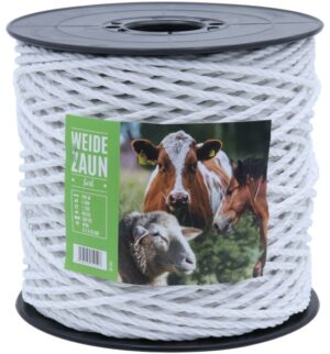 Weidezaunseil BASIC 200m, 5mm, 6 x 0,16mm Niro, weiß