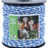 Weidezaunseil PROFI 200m, 6mm, 6 x 0,20 Niro, weiß-blau