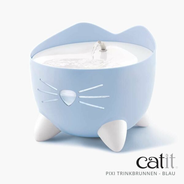 Catit Pixi Fountain Katzen Trinkbrunnen, blau, 21 x 20 x 19 cm